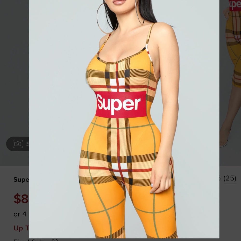 Plaid Romper NWOT